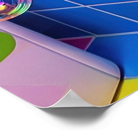 Poster Maximalist Bathroom Wall Art, Calico Cat (Coin)