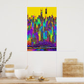 Poster Maximaliste de Chicago Skyline (Cuisine)