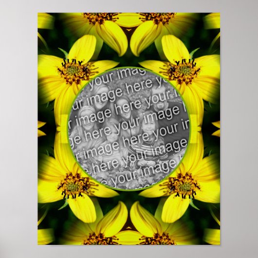 Poster Maximillien Cadre Tournesol Ajouter Votre Propre P (Devant)