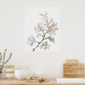 Poster May Hawthorn Birth Flower (Cuisine)