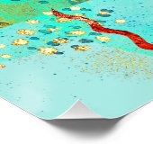 Poster Maya Turquoise & Golden Misty Sky (Coin)