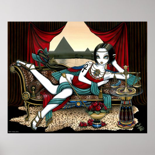 Poster "Mayet" de la déesse égyptienne Pyramid Ang (Devant)