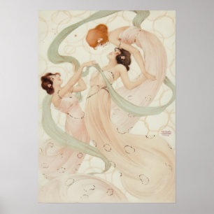 Poster Mayflies I par Raphael Kirchner