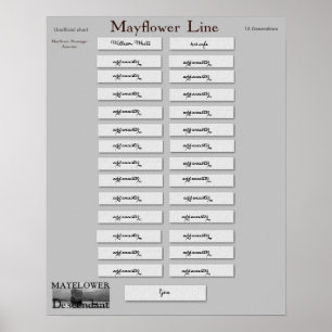 Poster Mayflower Line - William White