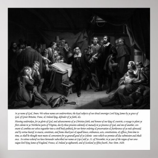 Poster Mayflower - Signature du Pacte (Devant)