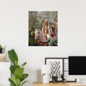 Poster Maying, la reine Guinevere, vers 1900, par John Co (Bureau à domicile)