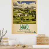 Poster Mayo Irlande, Retro Irish Travel Advert (Cuisine)