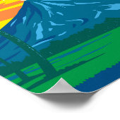 Poster Mayon Volcano Philippines Travel Art Vintage (Coin)