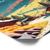 Poster Mayrhofen Autriche illustration de voyage vintage (Coin)