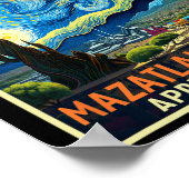 Poster Mazatlan Mexique Total Solar Eclipse 2024 Starry N (Coin)