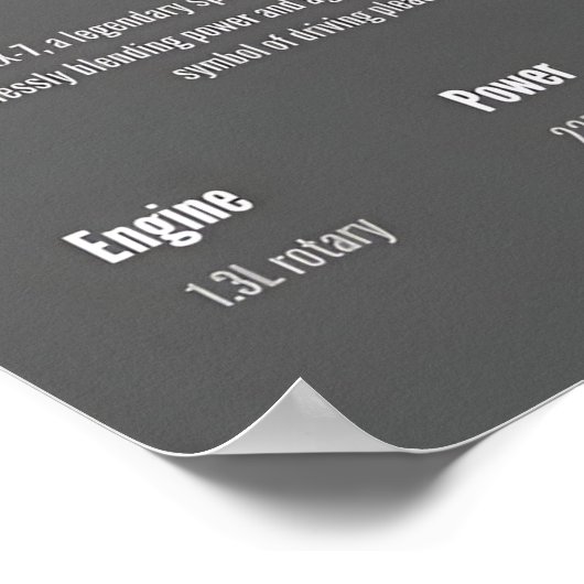 Poster Mazda RX-7 FD Classic JDM Sports (Coin)