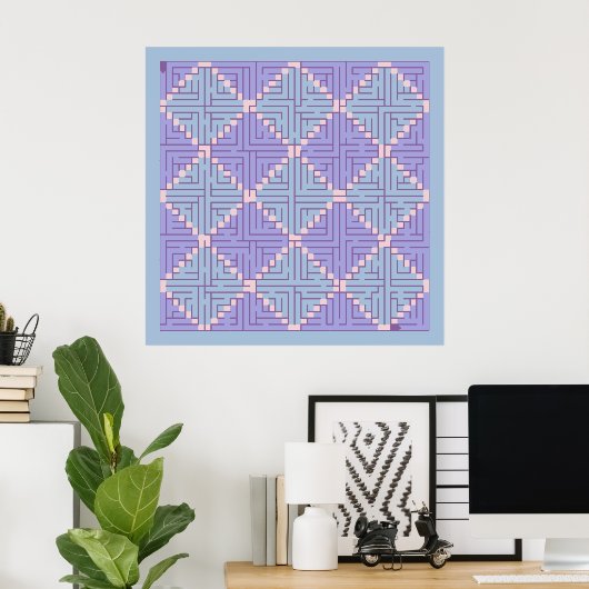 Poster Maze Patchwork (Bureau à domicile)