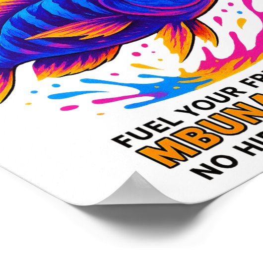 Poster Mbuna Madness - Neon Cichlid Wall Art (Coin)