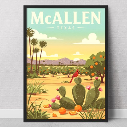 Poster McAllen Texas vintage