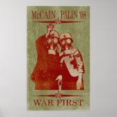 Poster McCain Palin War First (Devant)