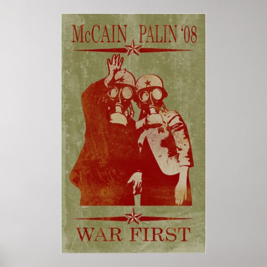 Poster McCain Palin War First (Devant)