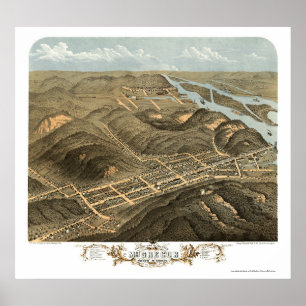 Poster McGregor, IA Panoramic Map - 1869