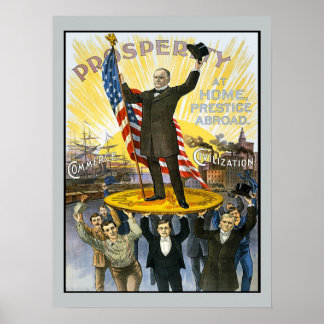Poster McKinley Campagne républicaine Vintage historique