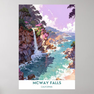 Poster McWay Falls - Beau paysage californien