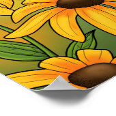 Poster MD State Bird Oriole & Black eyed Susan Flower (Coin)