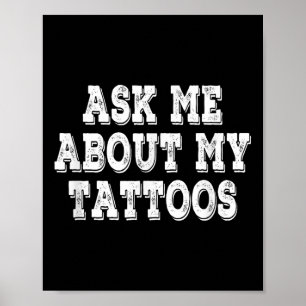Poster Me Demander Mon Tattoos Retro Vintage