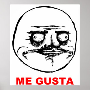 Poster Me Gusta (texte)