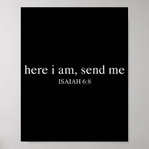 Poster Me voici, envoie-moi, envoie-moi Esaïe 6-8 Chrétie