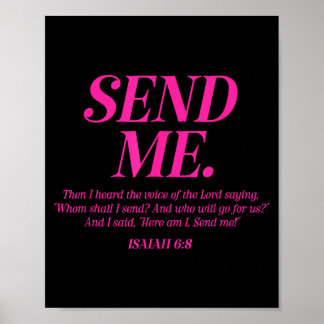 Poster Me voici, envoie-moi Esaïe 6_8 Verset de la Bible