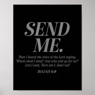 Poster Me voici, envoie-moi Esaïe 6:8 Verset de la Bible