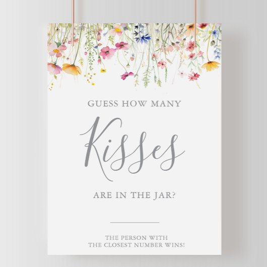 Poster Meadow Devinez combien de baisers Fête des mariées