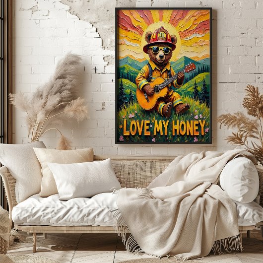 Poster Meadow Melodies: Bear's Sunset Song