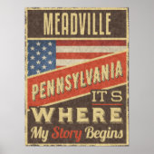 Poster Meadville Pennsylvanie (Devant)