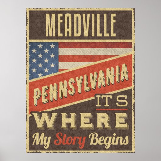 Poster Meadville Pennsylvanie (Devant)