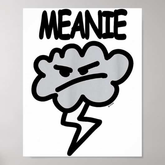 Poster Meanie Cloud Lightning Funny (Devant)
