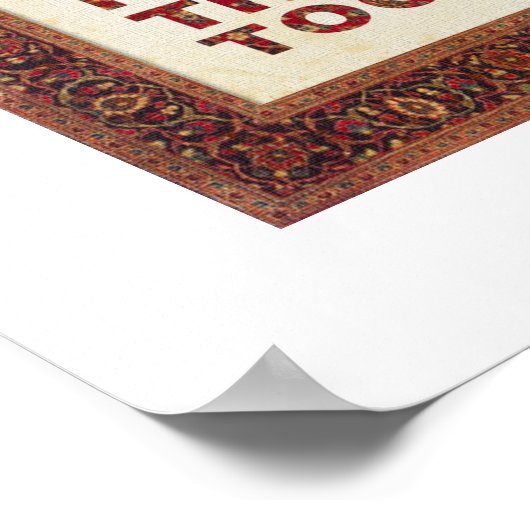 Poster Mec, ce tapis (Coin)