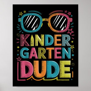 Poster Mec de maternelle drôle de premier jour de rentrée