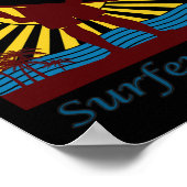 Poster Mec surfeur, surfant  (Coin)