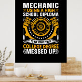 Poster Mécanicien À L'Aide D'Un Diplôme D'Études Secondai (Cuisine)