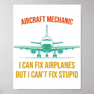 Poster mécanicien d'avion je peux réparer les avions mais