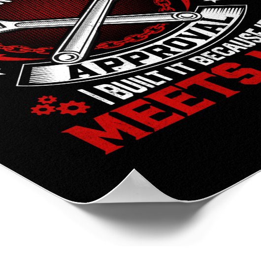 Poster Mécanicien Je Ne L'Ai Pas Construit (Coin)