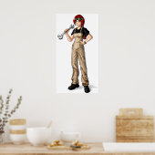 Poster Mécanique Anime Girl (Cuisine)