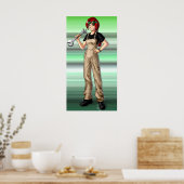 Poster Mécanique Anime Girl (Cuisine)