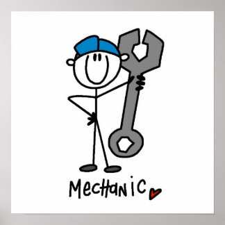 Poster Mécanique Avec Baguette À Bras