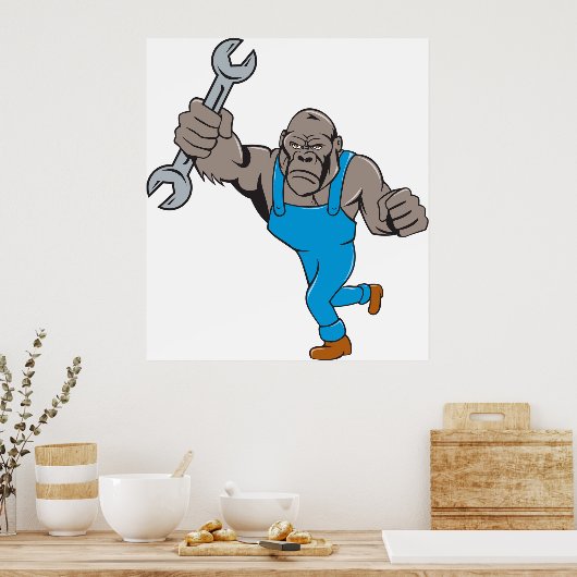 Poster Mécanique de Gorille (Cuisine)