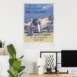 Poster Mécanique de l'aviation