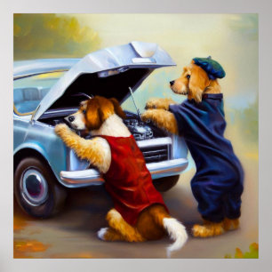 Poster Mécanique des chiens