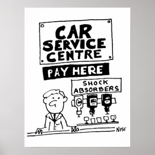 Poster Mécanique du Centre de service automobile et amort