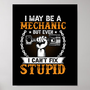 Poster Mécanique Je Suis Peut-Être Mécanique