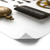 Poster Mécanisme d'horloge à pendule de Galilée Imprimé (Coin)