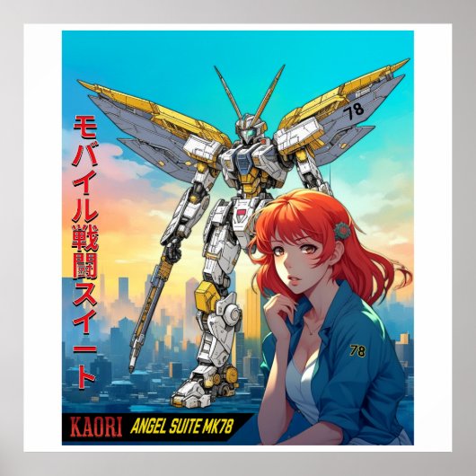 POSTER MECHA WARRIOR - LA SUITE ANGEL DE KAORI MK78 (Devant)